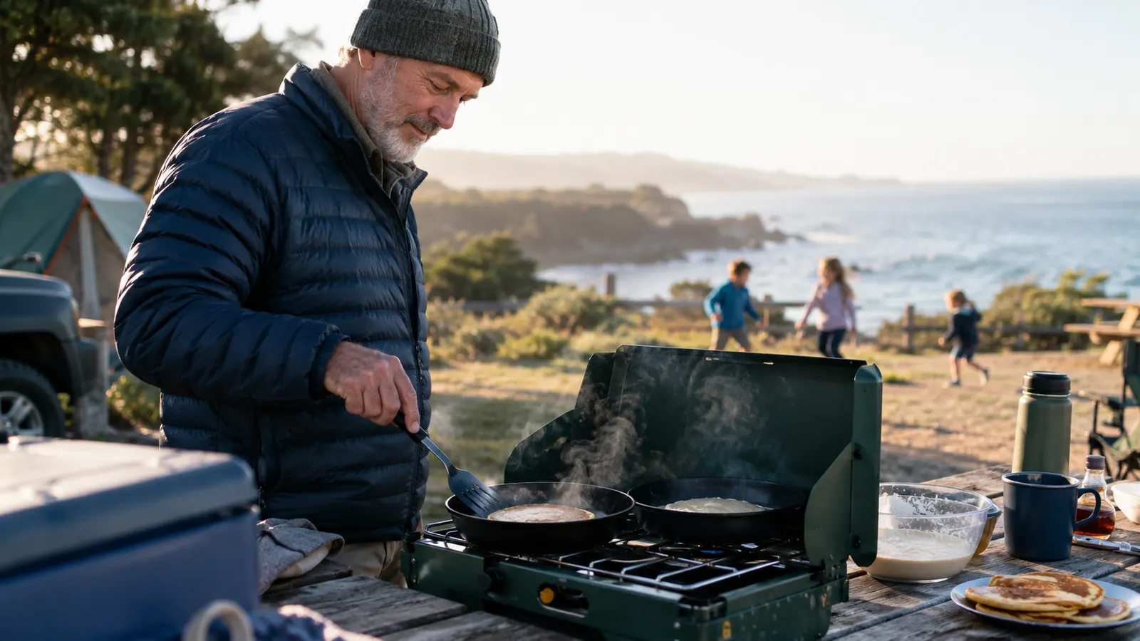 Pancakes for Seven: The Stove That Runs Our Campsite Kitchen
