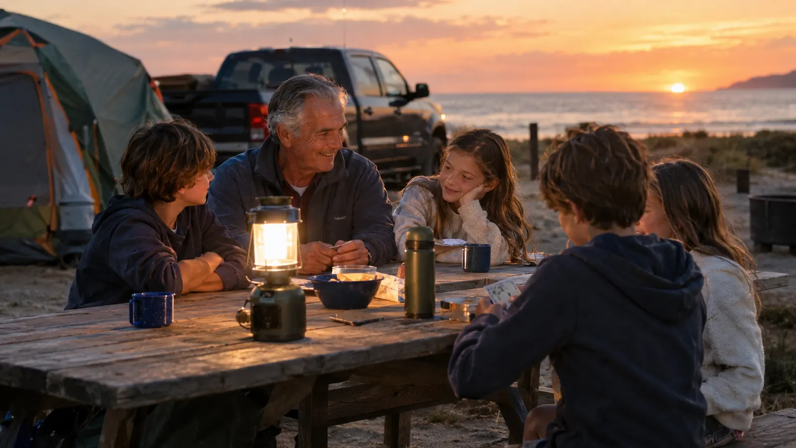 How to Light a Campsite for Kids at Night with a Lantern