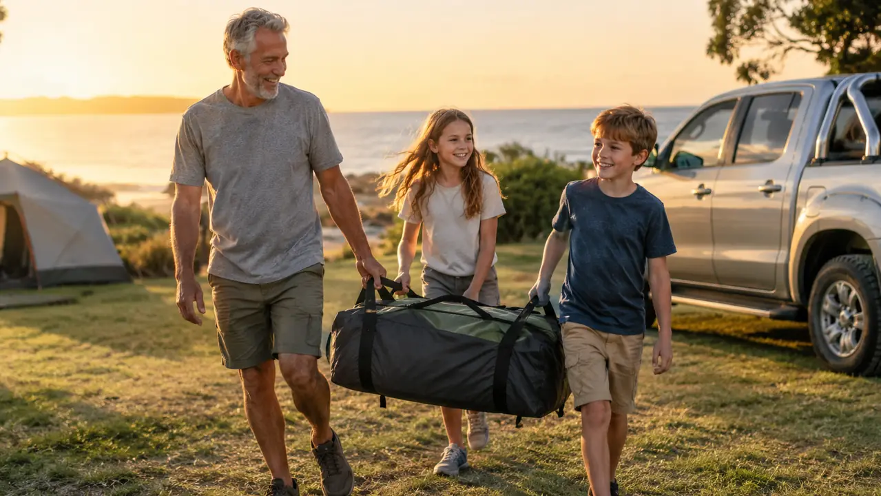 How to Set Up a Family Tent with Grandkids Helping